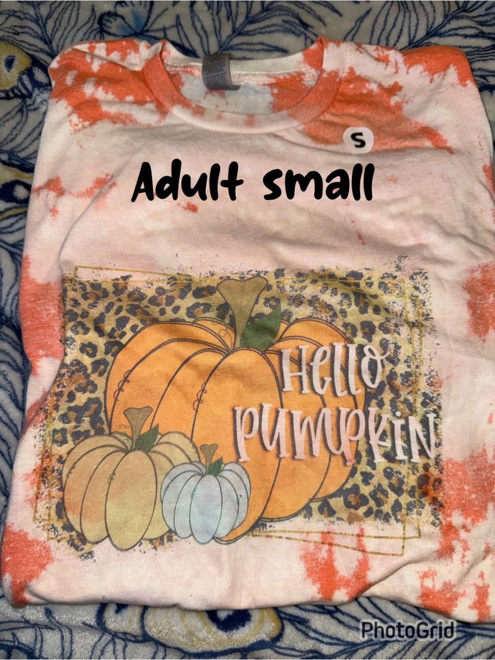 Hello Pumpkin T-Shirt - Orange Tie-Dye